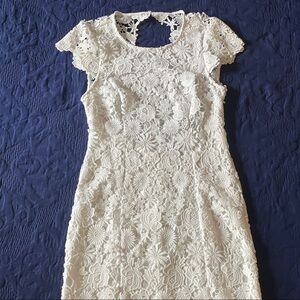 Lulus White Lace Dress open back
